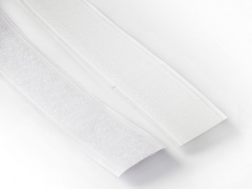 Klittenband, opstikbaar, wit