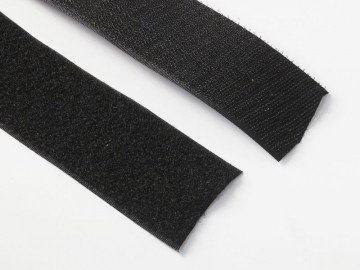Klittenband, opstikbaar, zwart