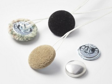 Stoffen of (kunst)leer knopen Ø 2,8 cm.